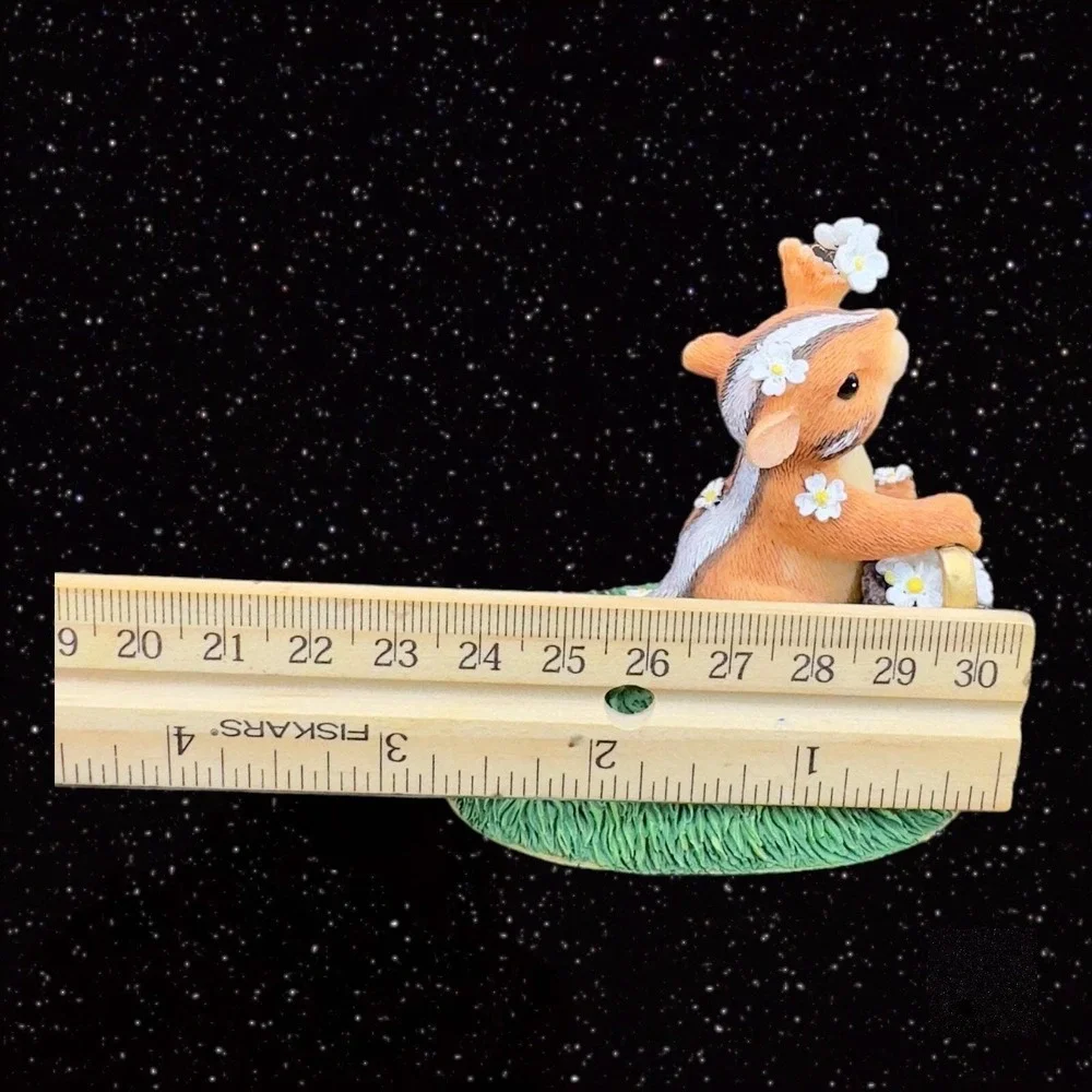 Charming Tails Chipmunk Fitz and Floyd Figurine Resin Wedding Day Blossoms 2.5